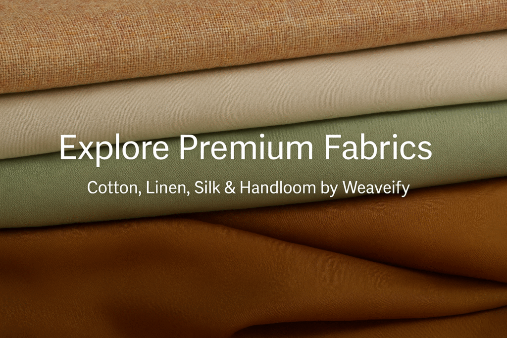 Explore Premium Fabrics – Cotton, Linen, Silk & Handloom by Weaveify