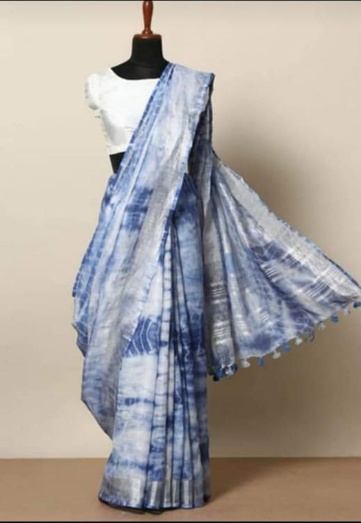 Trendy sarees in linen, silk, and organza fabrics – Weaveify
