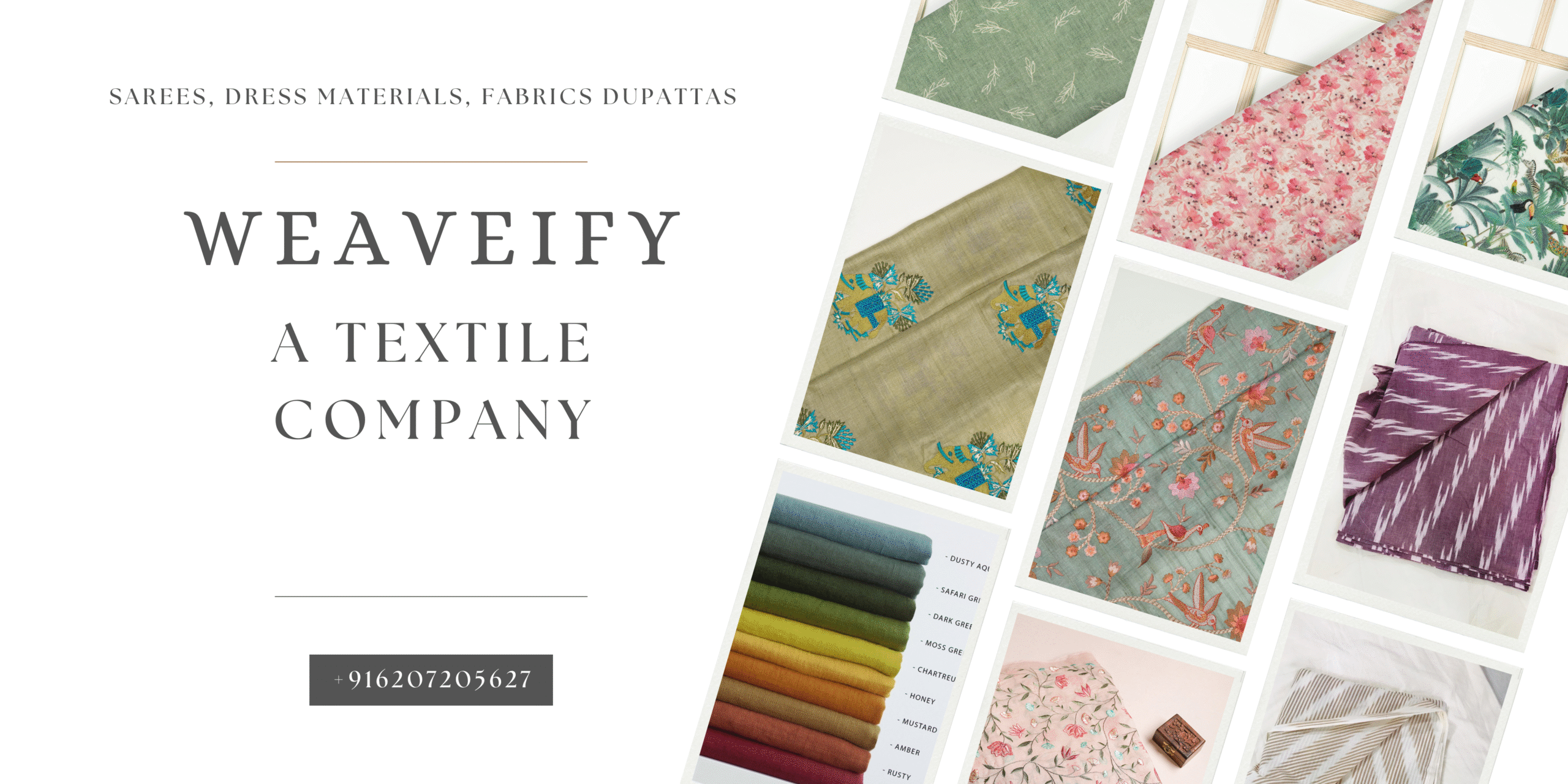 Multi Embroidery Silk Fabric Weaveify Home Page Banner