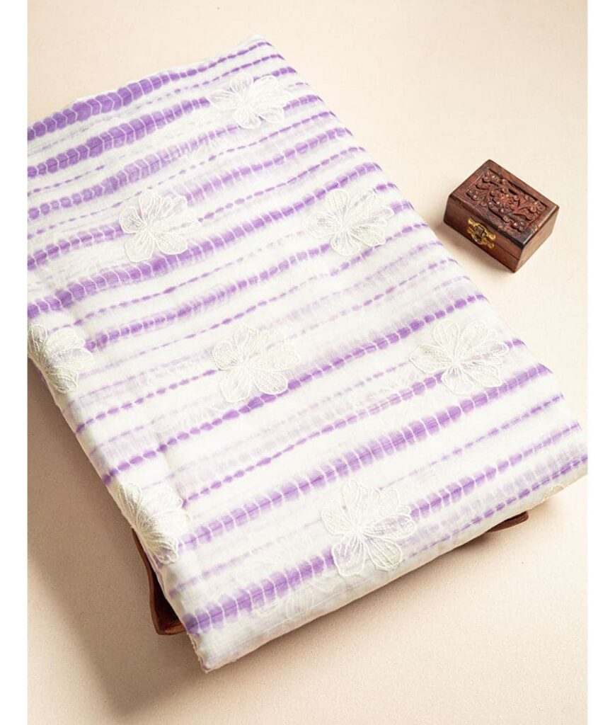 Ethnic elegant linen fabric in pastel shade