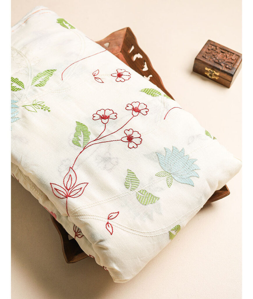 Close-up view of natural pure linen fabric