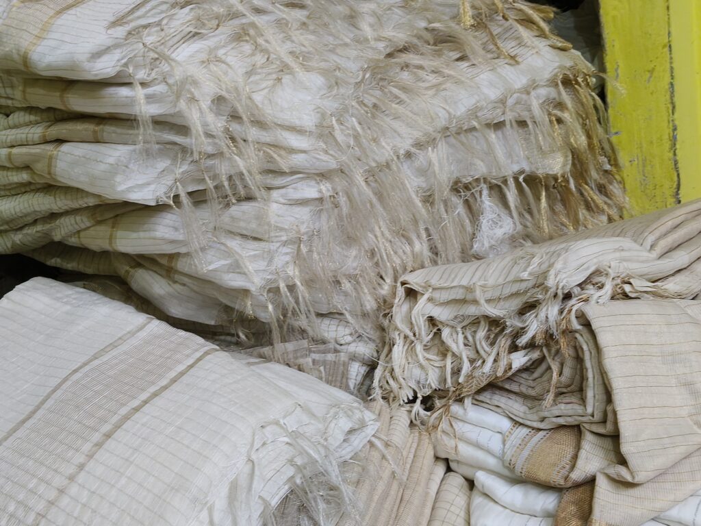 Bhagalpur silk linen and cotton fabrics for export buyers